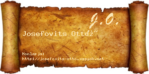 Josefovits Ottó névjegykártya
